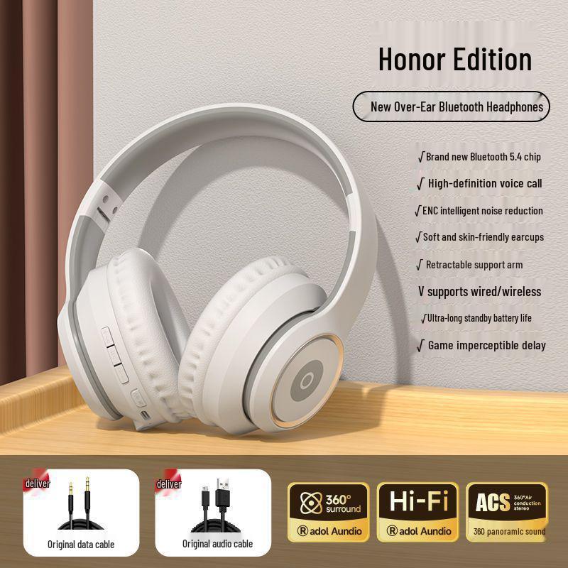 Wireless Over-Ear Bluetooth Headphones with Heavy Bass, Long Battery Life, and Noise Cancelling for Gaming