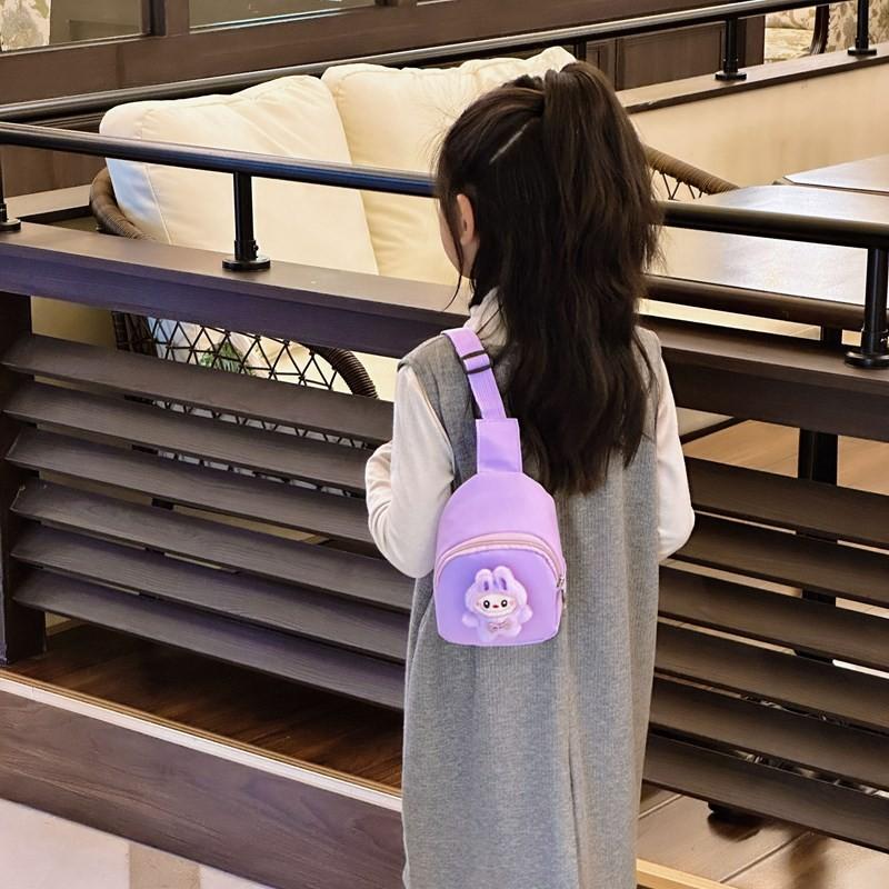 Childrens Labubu Crossbody Bag With Durable Nylon And Casual Design For School And Outings