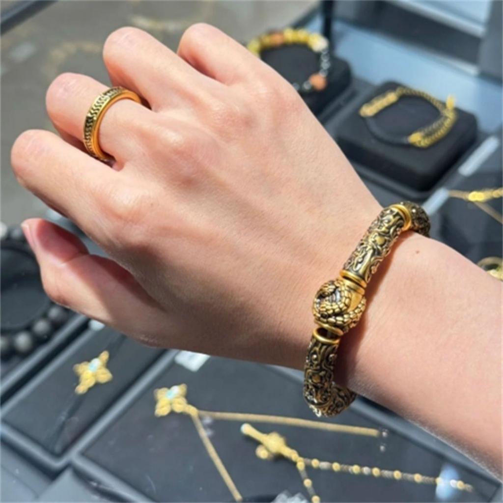 Geld Pixiu Armband, Dominant und Taotie, Trendiges Armband im Retro-Chinesischen Stil als Geschenk