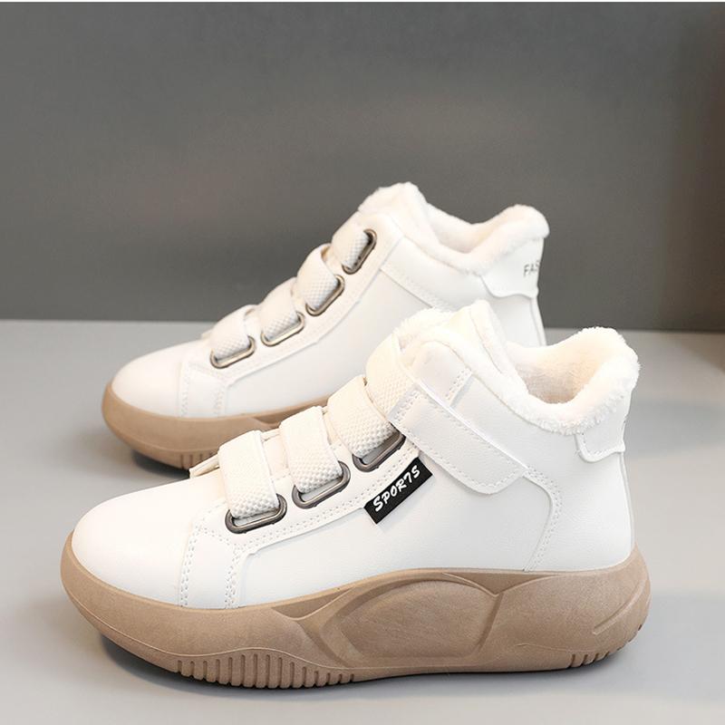 Spring and Autumn Plush Dad Shoes High Top Fashion Women's Shoes Korean Edition Warm High Top Sports Shoes Cotton Shoes Board Shoes