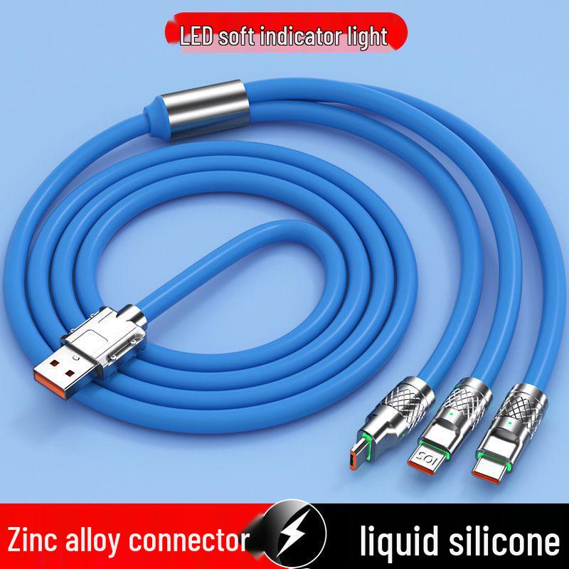 

240W Fast Charging 3-in-1 Cable for Apple 13, Android, and Type-C.
