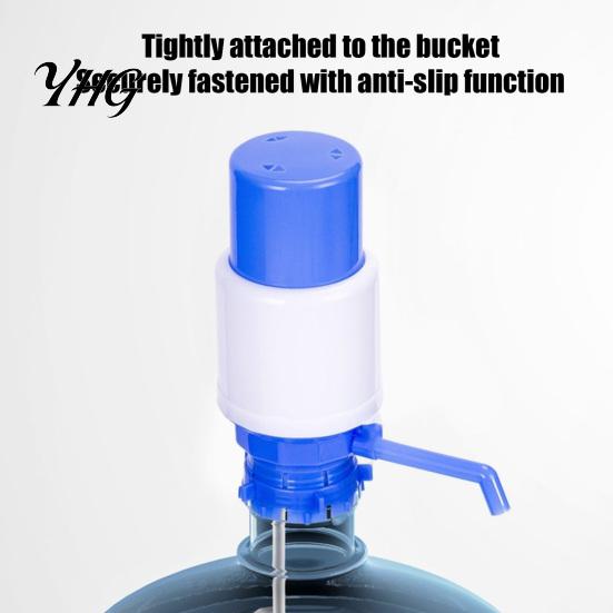 Water Dispenser for Threaded Nozzle Manual Pump 5 Gallon Jug, Hand Press Siphon Convenient Camping with Food-Grade Silicone Seal, Leak-Proof Drinking