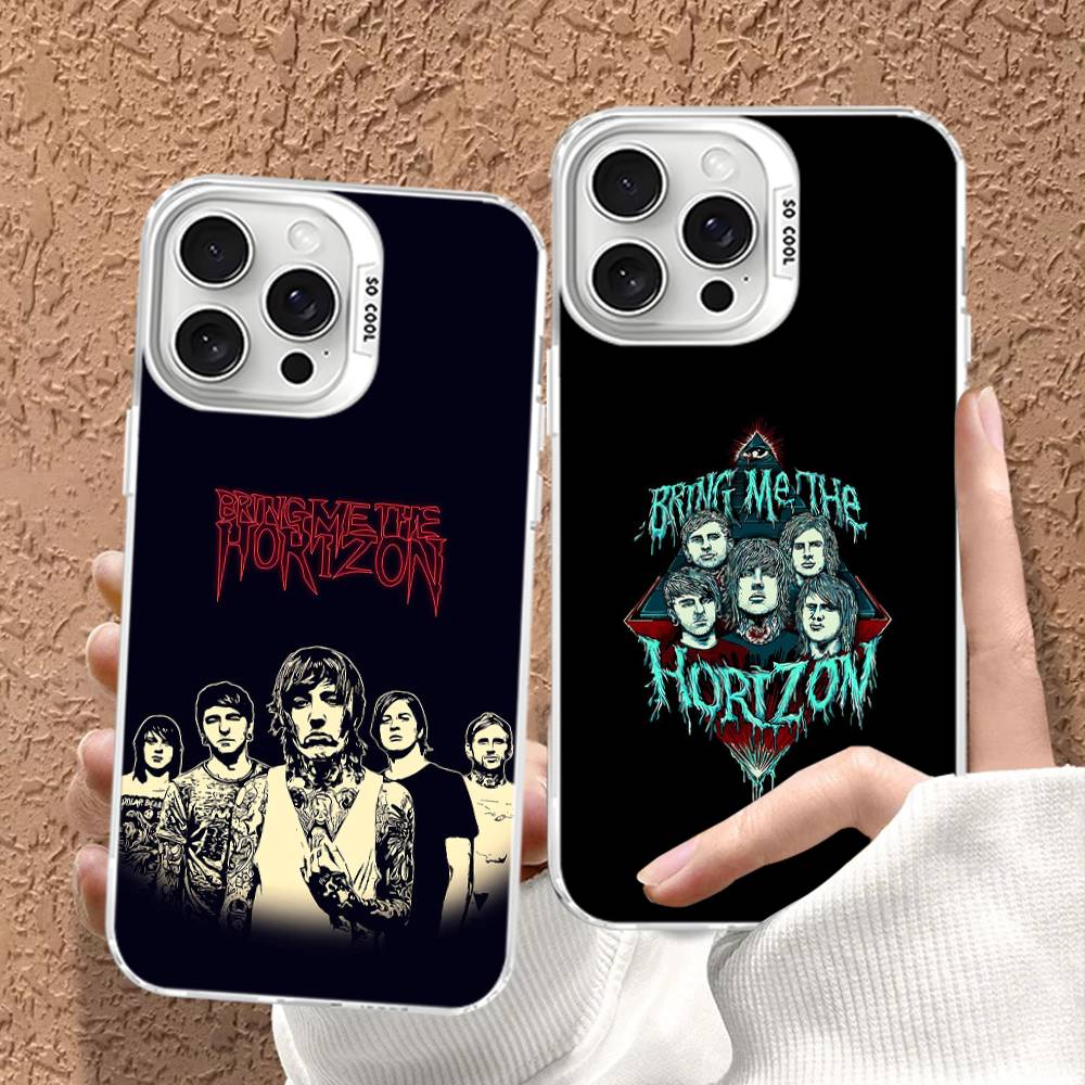 Bring Me The BMTH Horizon Phone Case Color Silver Shell For lPhone 17 16 16e 15 14 13 12 11 Pro Max Plus