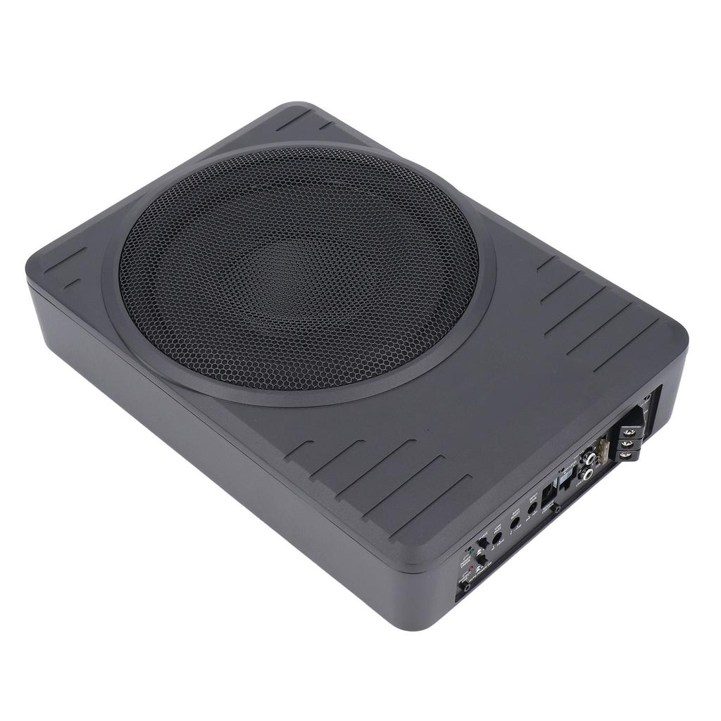 Subwoofer Activo Bajo Asiento de 10 pulgadas 600W Amplificador Incorporado Bajo Premium Delgado Activo Alimentado Subwoofer Bajo Asiento para Coche