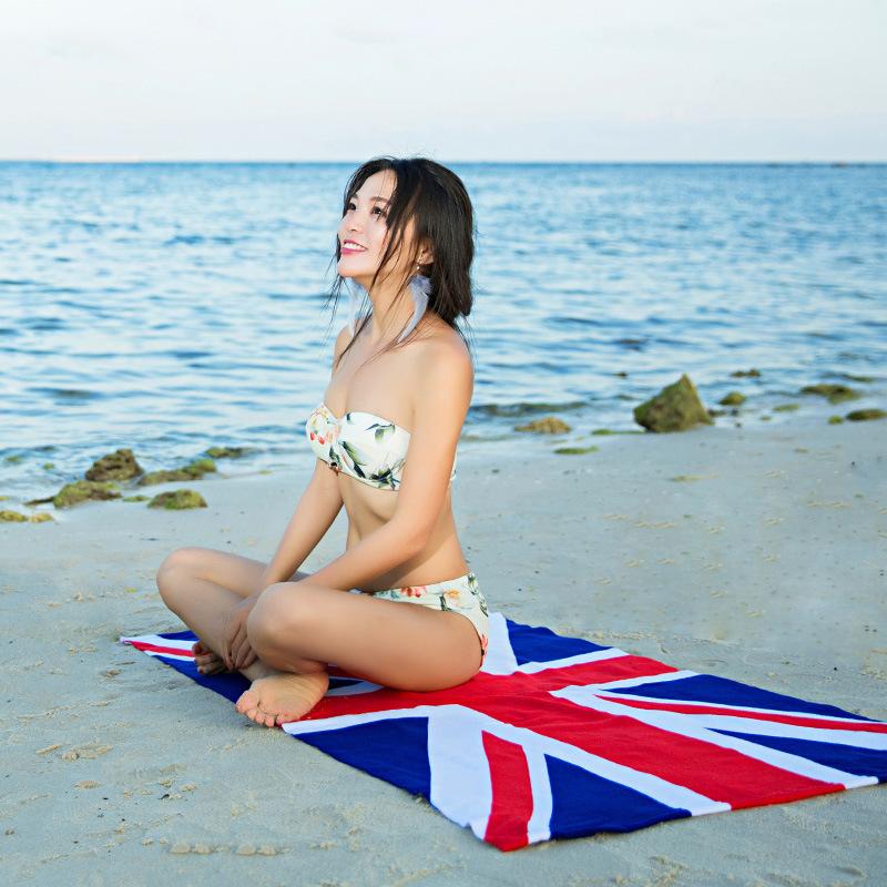 Manufacturers Do Set Double-sided Velvet Superfine Fiber Hemmed Beach Towel Quick-drying Swimming Summer Outdoor