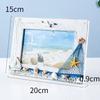 1 Pc Mediterranean Style 6-inch Ocean Photo Frame Shell Starfish Wooden Photo Album Home Decoration Wooden Photo Frame Ornaments