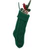Large Size Christmas Stockings Cable Knitted Texture Hanging Loop Design Holiday Stocking Decor 18 Inches Length