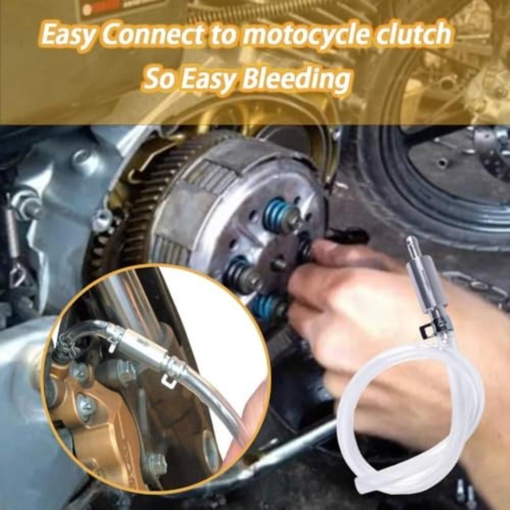 Kit Universal Mangueira de Sangria de Freio com Tubo e Abraçadeira Mangueira de Bomba de Vácuo para Carro Motocicleta Bicicleta