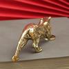 Brass Vintage Cheetah Small Statue Desktop Ornaments Lucky Animal Stomping Leopard Figurines Miniatures Crafts Decorations