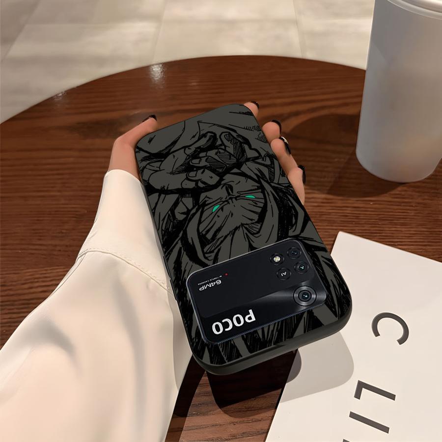 Dragon Ball Vegeta Son Goku Arte Negro Funda Suave para Teléfono para Xiaomi Poco C50 F3 M5 C75 F1 C71 X3 X4 X5 X7 Pro M3 M4 M7 Pro