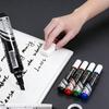 4-Piece Push-Button Liquid Ink Whiteboard Marker Pen, Vibrant, Quick-Drying, Low-Odor, Chisel Tip, for Whiteboards, Office