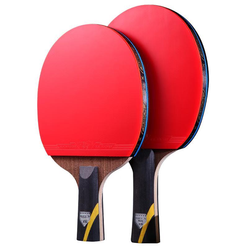 Professional Table Tennis Racket Set - Wood & Carbon Blade