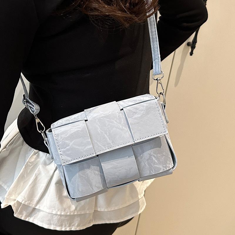 

Exquisite Small Square Bag Super Hot Small Bag Women s Niche Design Fashionable and Versatile Woven One Shoulder Crossbody Bag