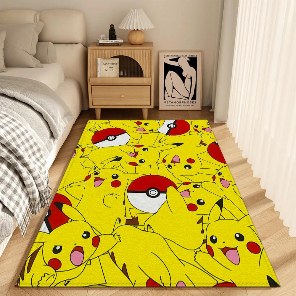 Fashion Entrance Mat Living Room P-Pokemon Rugs Decoration P-Pikachu Bedrooom Carpet for Kitchen Bath Mats Doormat Front Door