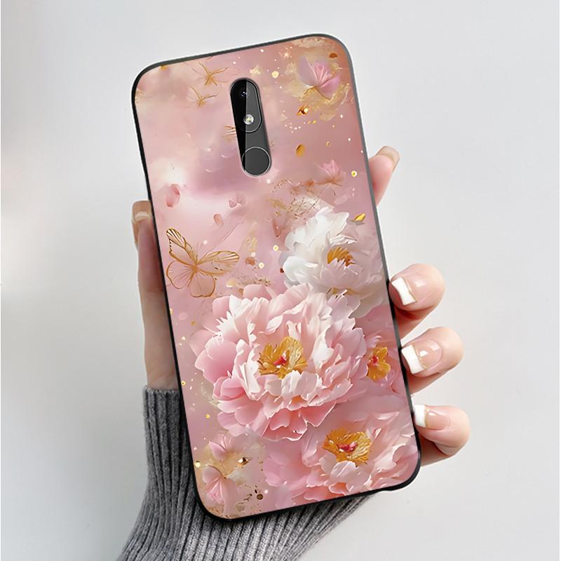 Phone Case For Nokia 3.2 TA-1156 TA-1159 TA-1164 Nokia 4.2 TA-1157 Case Fashion Butterfly Flowers Slim Black Soft Silicone Cover
