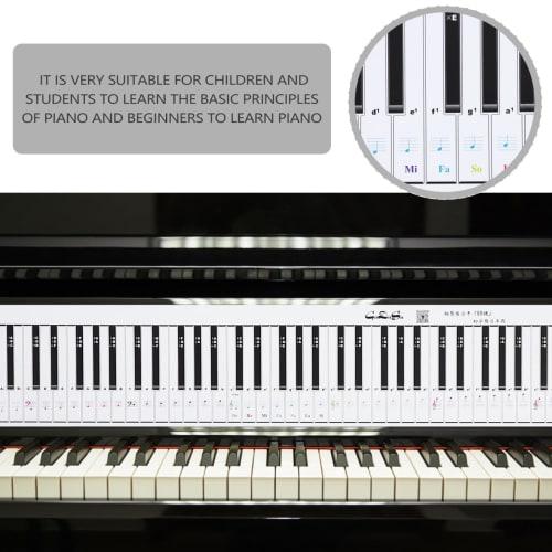 TENDYCOCO Piano Practice Sheets, Notebook, Keyboard Paper, 88-Key Piano Learning Labels, Foldable, Beginner's Keyboard Aid, Do-Re-Mi Stickers, Music S