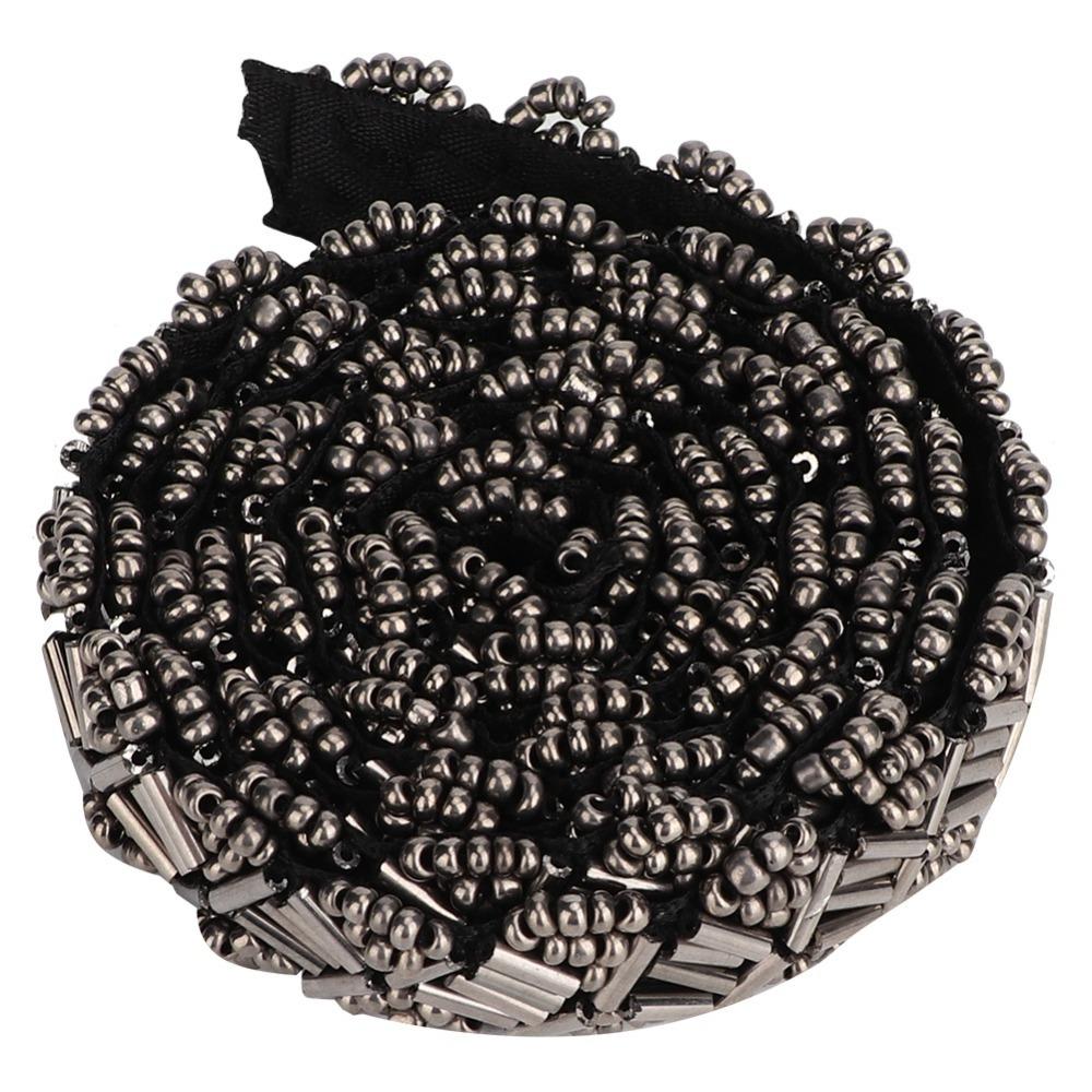 1pcs 1.5cm Width Pearl Ribbon Tape Square Tube Beads Double Eight Tube Beads Decorative Sewing Trim Lace Embellishment Tape
