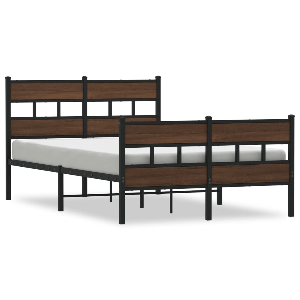 Bed Frame without Mattress with Headboard and Footboard 120 x 190 cm