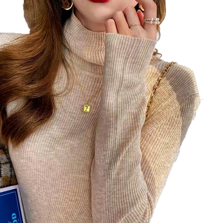 

Водолазка Однотонный Очень Легкий Рубчик L Avventura Женский Свитер с Высоким Воротником, Цвет, Приталенный, Эластичный, Повседневный, Простой, Мягкий, Зима, Осень,