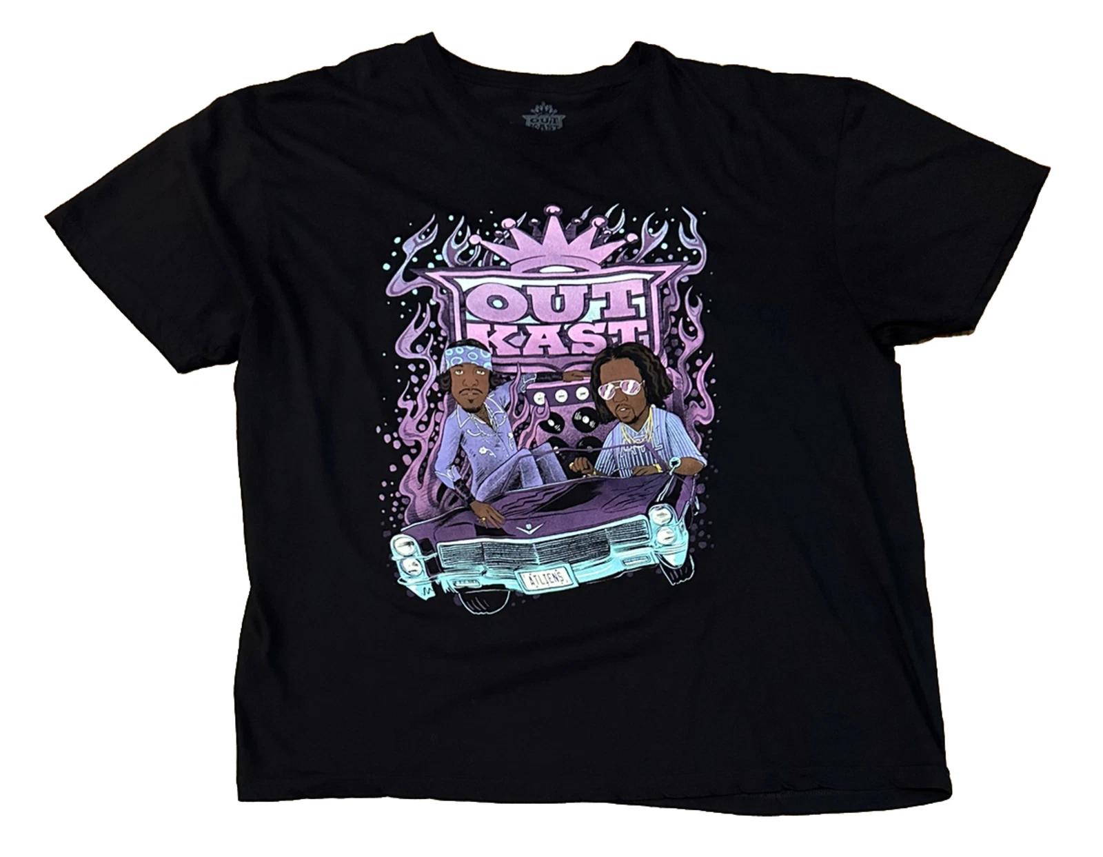 

OutKast Andre 3000 Big Boi Black Short Sleeve T Shirt Mens Size XXL XL