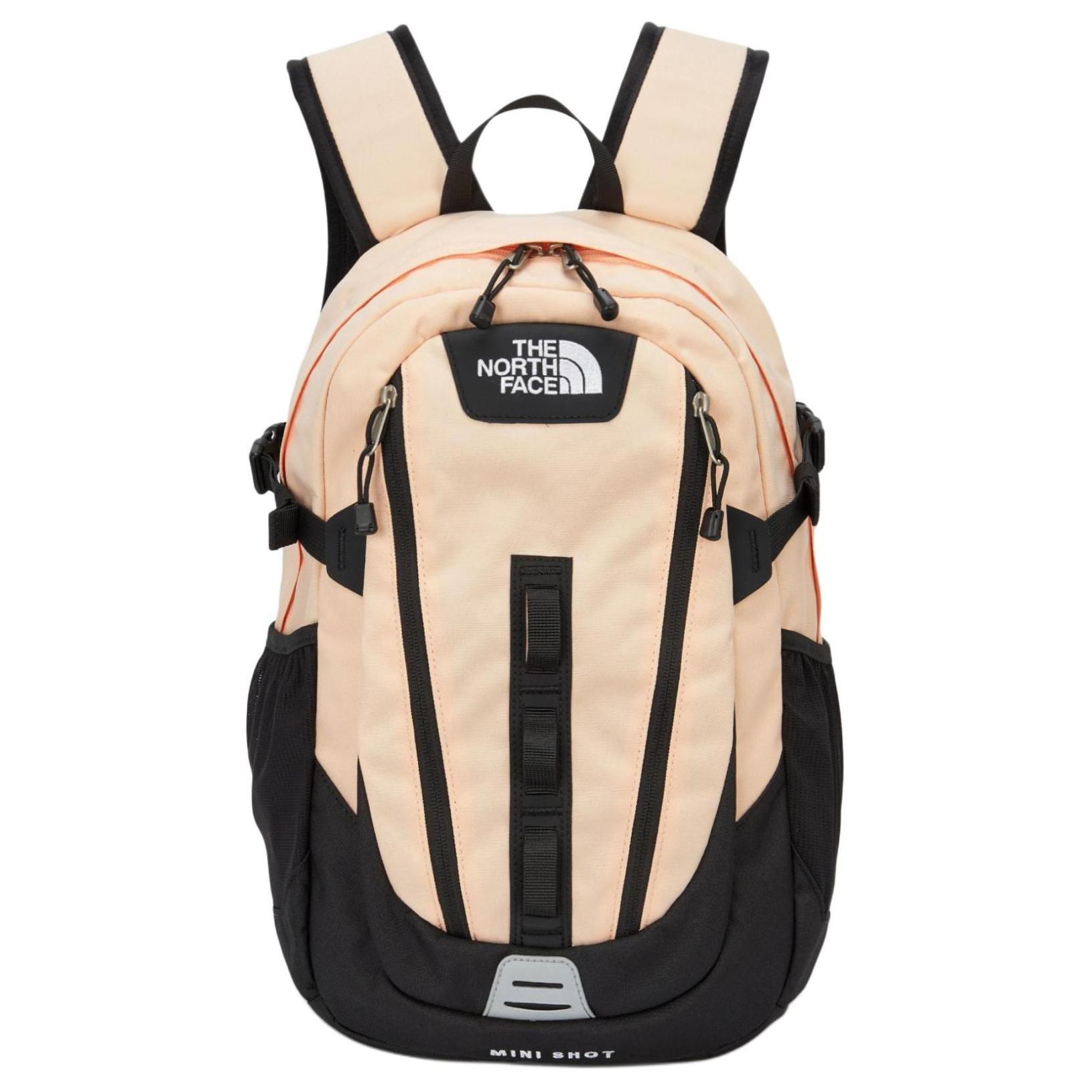 The North Face 20L Sports Casual Logo Zipper Closure Backpack Women Backpack Peach NM2DQ03B Peach,Mini