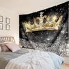 Pink Crown Sparkle Majesty Tapestry, Unique Design Tapestry, Wall Decor for Bedroom,Livingroom, Playroom,Heartwarming Fan Holiday Gifts