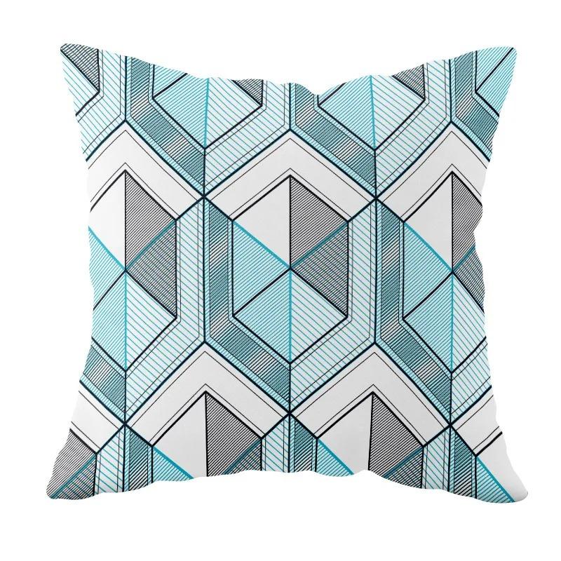 

Офис Гостиная Дом Наволочка Геометрический Узор Печатная Наволочка Украшения для Машины 40x40cm