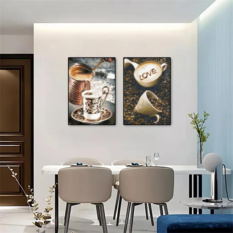 DIY Diamond Painting Dessert Cross Stitch Kit Mosaic Art Diamond Painting Full Circle/Square Diamond Home Decoration