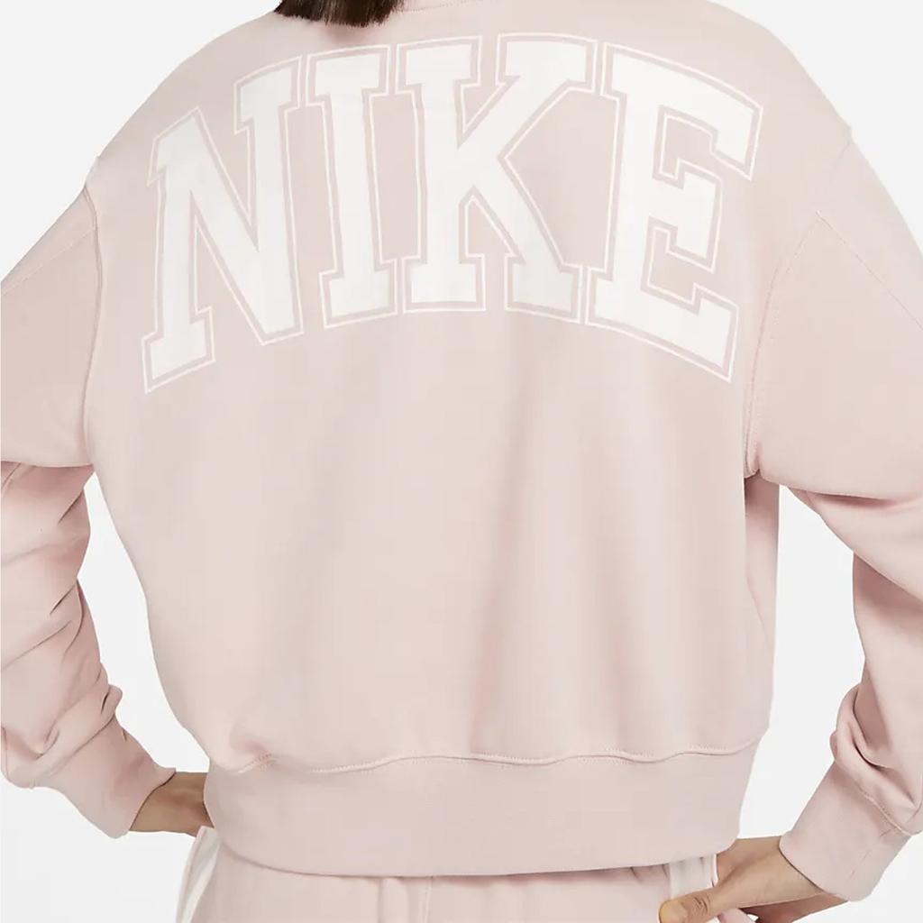Nike Logo Print Stand Collar Half-Zip Sweatshirt Women Tops Pink DQ6944-601