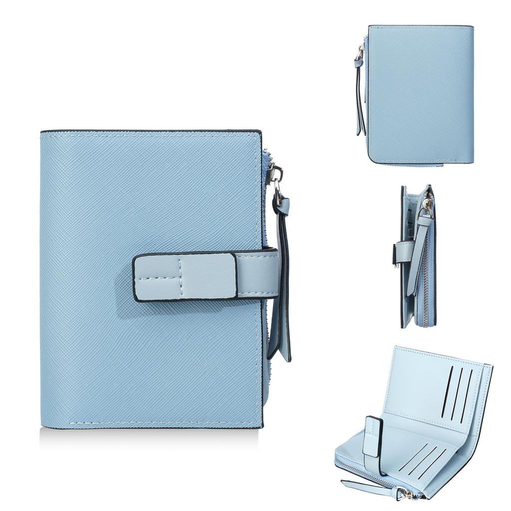 Leather Bifold Women Short Wallet Wallet Zipper Coin Purse Multi Card Holder Small Clutch Wallet Multi Card Holder Gift For Men