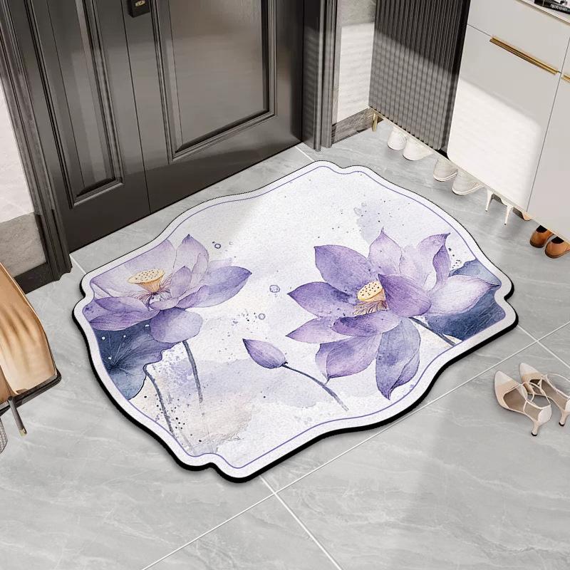 

Дверной коврик National Wind Silk Mat для дома, дверной коврик для двери, грязезащитный коврик для улицы, устойчивый к удалению пыли, можно изготовить на заказ 40 * 60Cm silk circle