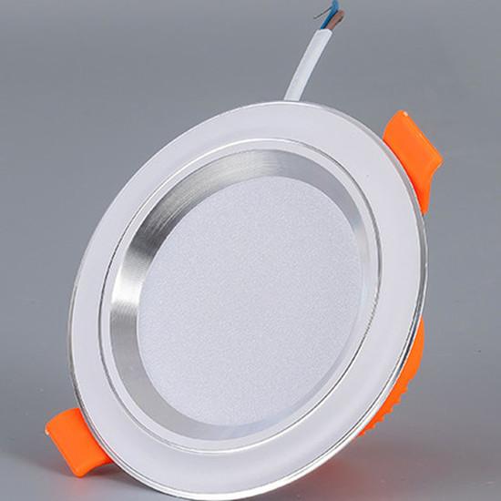 

12 шт., 220 В, 9 Вт, светодиодный потолочный светильник, толщина 2,5 дюйма, 3 цвета, потолочный светильник с регулируемой яркостью, встраиваемый светильник 12pc 220V