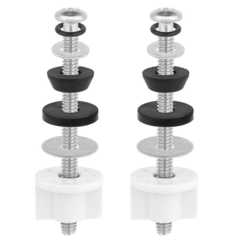 2/4pcs Stainless Steel Toilet Seats Hinge Bolts and Nuts Universals Toilet Seats Screws Heavy Duty Toilet Seats Fastener 1