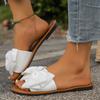 Women Slippers Trend Bow Anti Slip Sandals Wear-resistant Shoes Women Soft Sole Flat Heel Slippers Home Slides Women