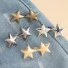 2 Pairs Pants Waist Tightener for Loose Jeans Alloy Star Jean Waist Pin No Sew Detachable Waist Buckle Button Pins for Women Jeans Skirts Trousers