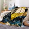 1 Stück Abstrakter Geometrischer Print Flanelldecke, Hohe Qualität, Bequem für Alle Jahreszeiten, Heimdekoration, Wärme und Komfort, Perfekt für Weihnachtsgeschenke