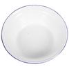 Ensaladera de Esmalte Anticuada para el Hogar Borde Rizado Cuenco para Verduras y Frutas Sopa Pasta Cocina Soporte Cuencos para Cena Masa
