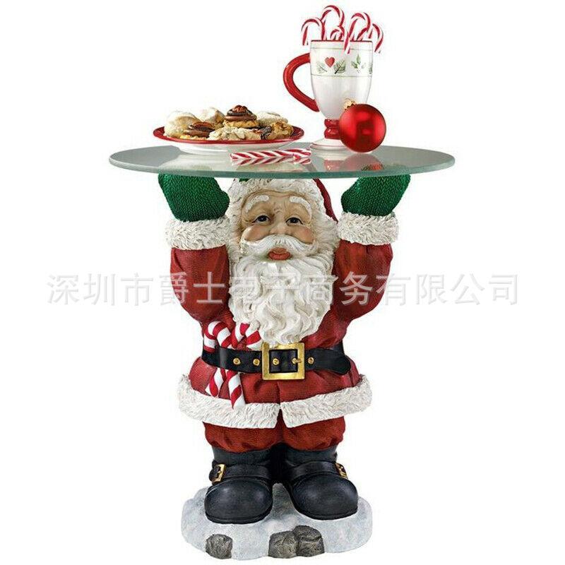 New Christmas Santa Claus Tray Snowman Snack Stand Exquisitely Crafted Snowman Model Holiday Decoration