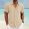 Summer Lapel Button Button New Men's Pocket-less Printed Polo Shirt