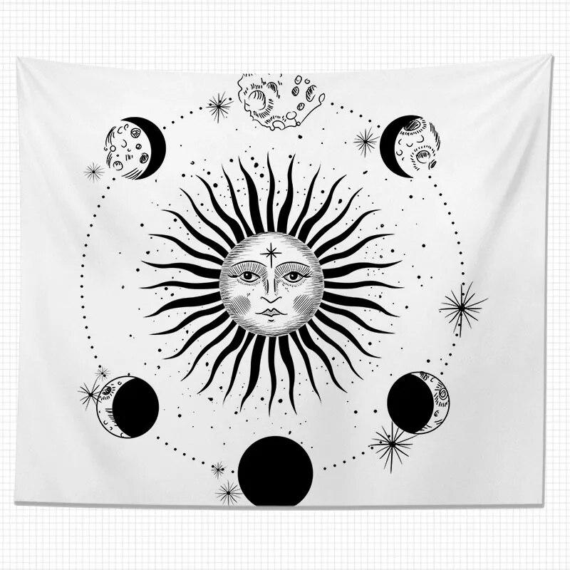 Tapiserie Zeul Soarelui Artă Totem de perete Decorare Acasă Sufragerie Agățat Pânză de fundal