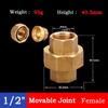 10pcs Brass Pipe Fitting Female Male Movable Joint/Plug/Cap Blocking/Reducing Bushing PipeJoint Adapter 1/2" Thread