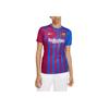 Nike Fan Edition 21-22 Season Barcelona Home Logo Quick-Dry Short Sleeve Jersey Women Jersey Blue CV8182-428