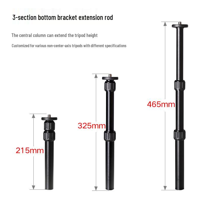 Reverse Phase Long Rod Tripod Extension Center Column for DSLR Cameras