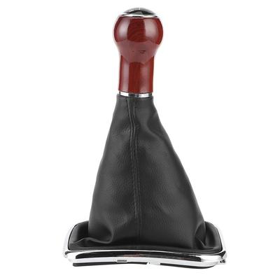 Pomello Leva Cambio Auto 5 Velocità Legno Pesca Pelle PU Antipolvere Dover