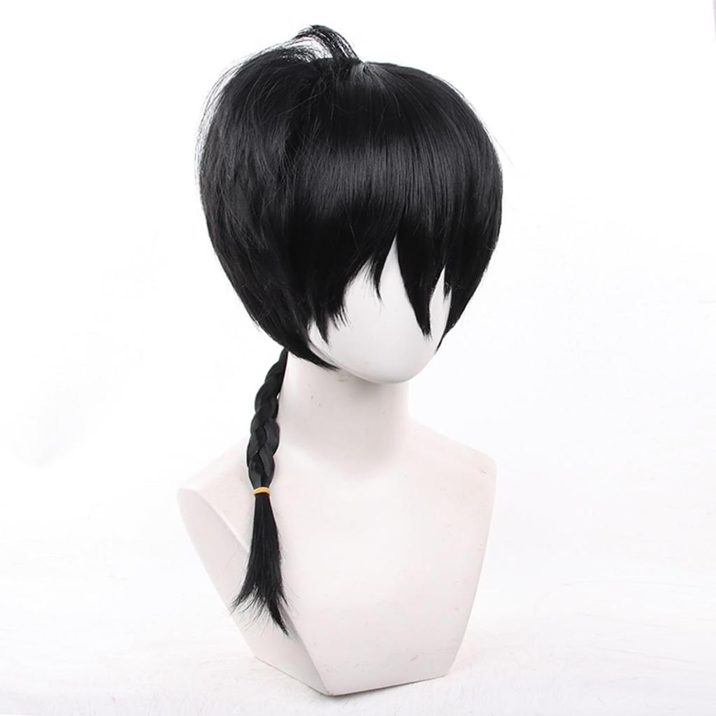 Ranma Saotome Cosplay Ranma Ranma Perfect for Everyday Cultural School and Cosplay Includes Wig Net Wig, 1/2, Heat-Resistant Wig, Disguise, Wig,