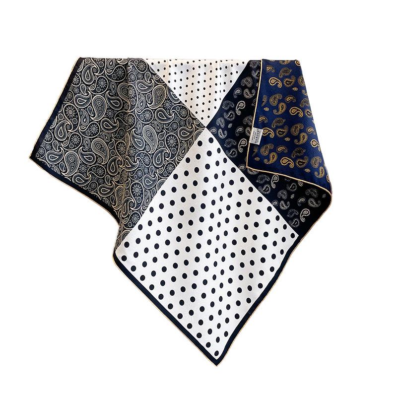 70 Square Scarves Silk Scarves Women's Spring 100% Mulberry Silk Crimped Silk Scarves High-end Design Sense Heavy 16 Mmi Silk Scarves