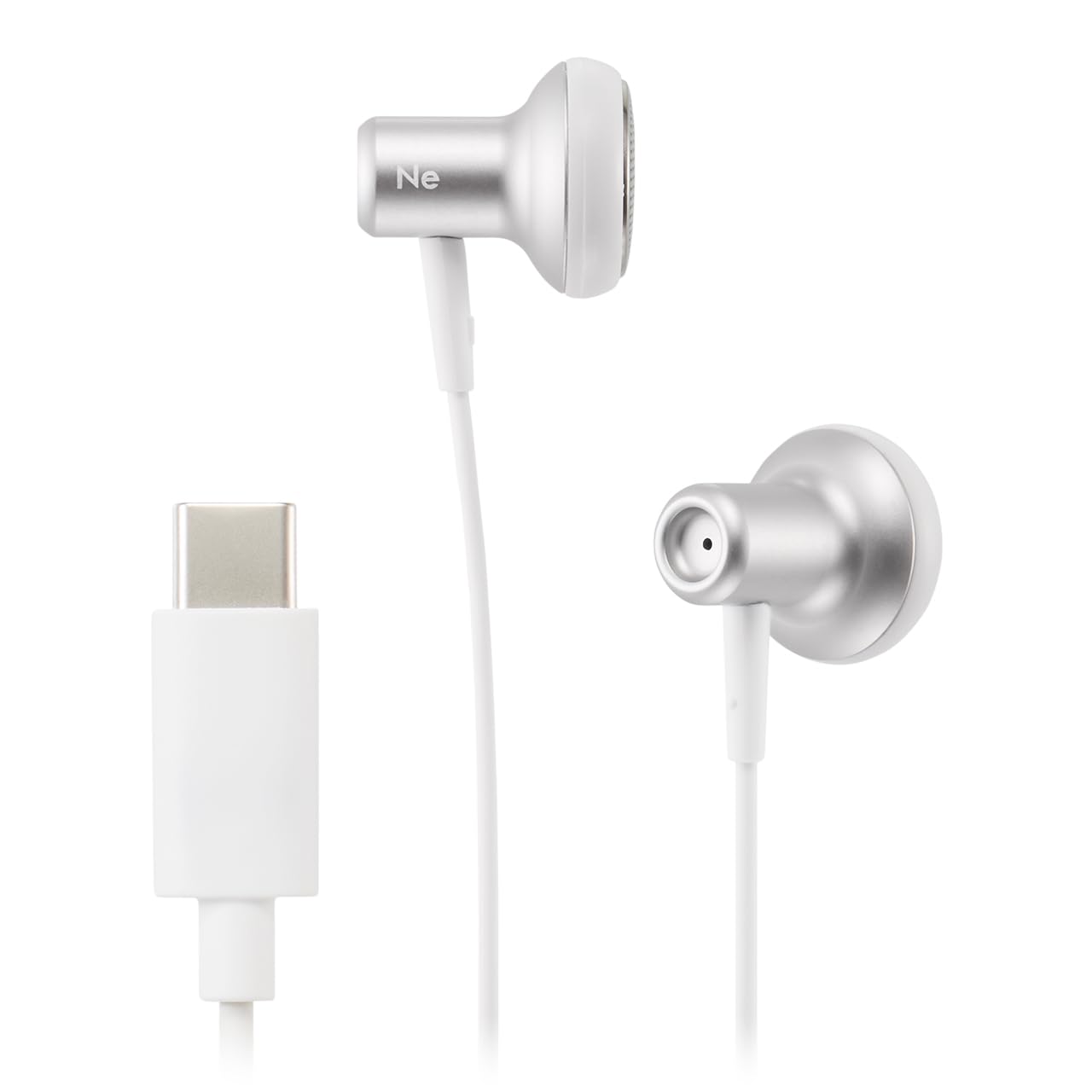 

Radius Headphones with Remote Control and HP-NEL22C USB-C Type-C In-Ear Microphone, Hands-Free, HP-NEL22CS (Silver)