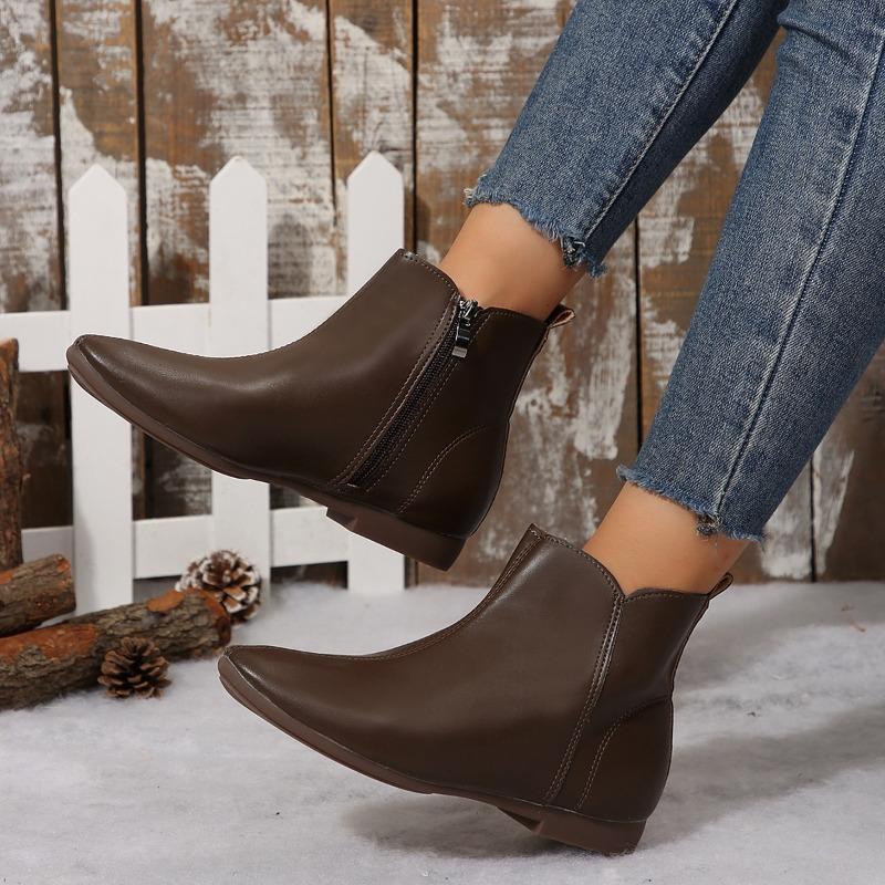 New Style Popular Women'S Luxury Boots Versatile Fashionable Short Boots Square Head Upper Winter Season Specialty  Mujer