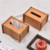 Customizable Bamboo Desktop Tissue Box Holder