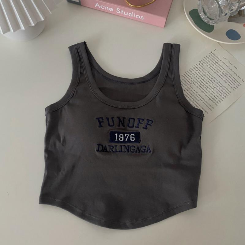 Hong Kong Print Everything Up Camisole Girl with A Sexy Short Spice Girl Suspenders Breast Cushion Base